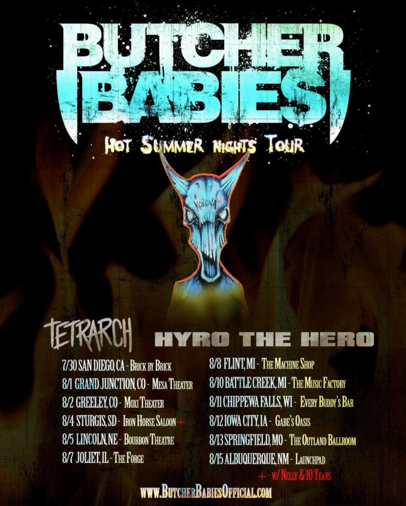 Butcher Babies - Hot Summer Nights Tour dates
